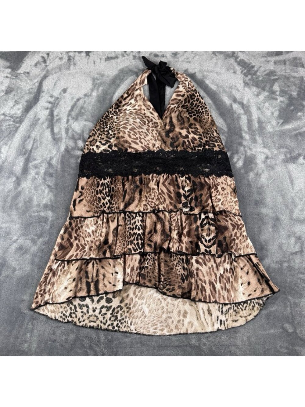 Y2K Deb L Layered Going Out Top Baddie Mobwife Brown Leopard Snookie